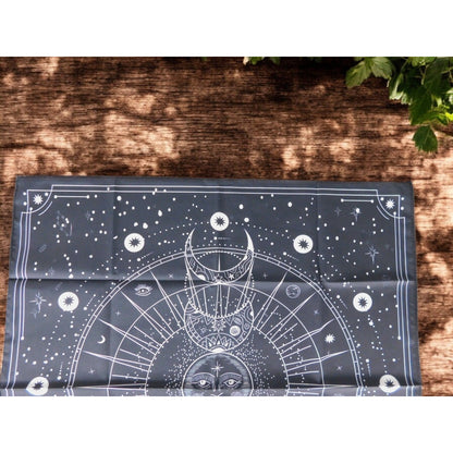 Celestial Moon Phase Altar Cloth 19x19 Tarot Mat Mystical Divination