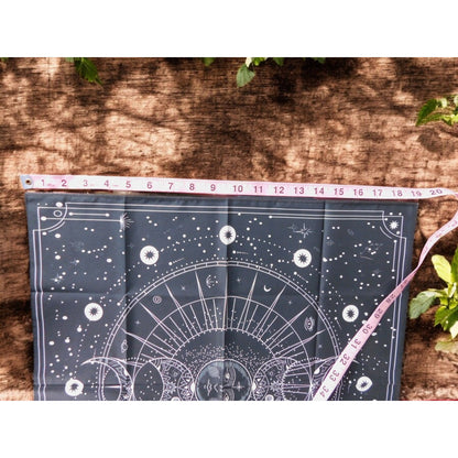 Celestial Moon Phase Altar Cloth 19x19 Tarot Mat Mystical Divination