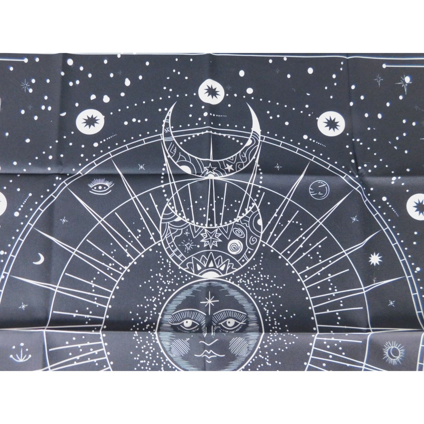 Celestial Moon Phase Altar Cloth 19x19 Tarot Mat Mystical Divination