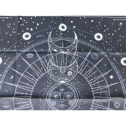 Celestial Moon Phase Altar Cloth 19x19 Tarot Mat Mystical Divination