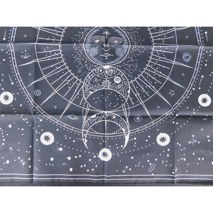 Celestial Moon Phase Altar Cloth 19x19 Tarot Mat Mystical Divination