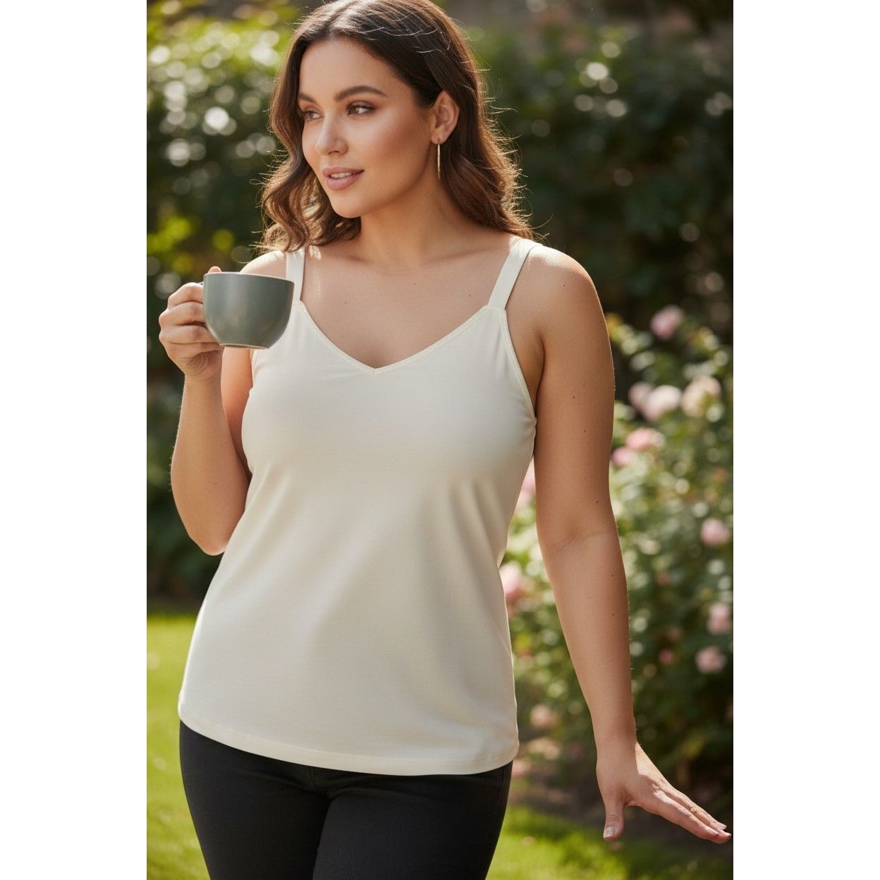 Lane Bryant Ivory Camisole 18/20 - Adjustable Straps - Excellent