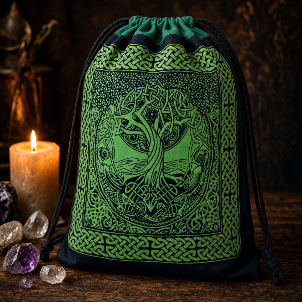 Tree of Life Drawstring Backpack 18" Cotton Cinch Bag