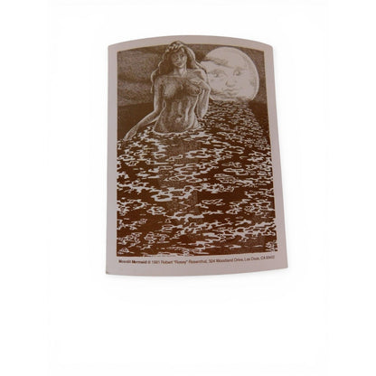 Vintage Robert Rosey Rosenthal Moonlit Mermaid Nude Fantasy Print Small 1991
