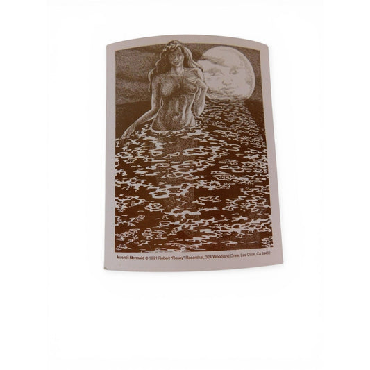 Vintage Robert Rosey Rosenthal Moonlit Mermaid Nude Fantasy Print Small 1991