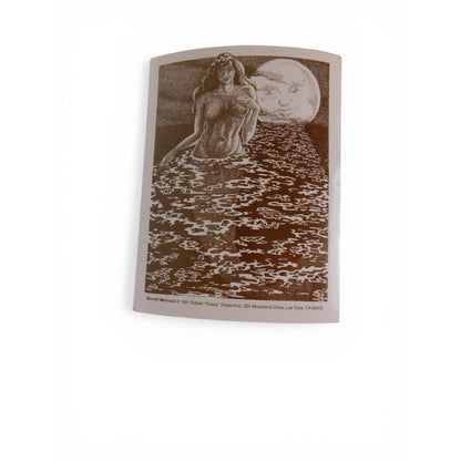 Vintage Robert Rosey Rosenthal Moonlit Mermaid Nude Fantasy Print Small 1991