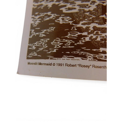 Vintage Robert Rosey Rosenthal Moonlit Mermaid Nude Fantasy Print Small 1991