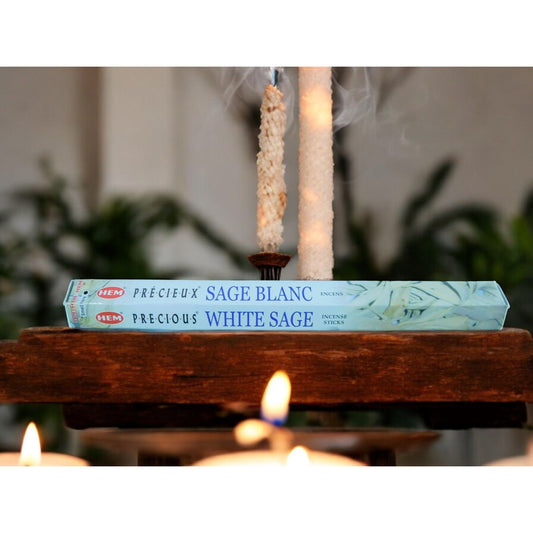 HEM Precious White Sage 20 Incense Sticks Relaxation Meditation