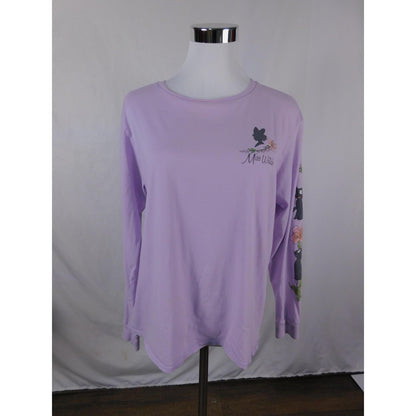 Kiki Jiji Long Sleeve Tee XS Studio Ghibli Lavender