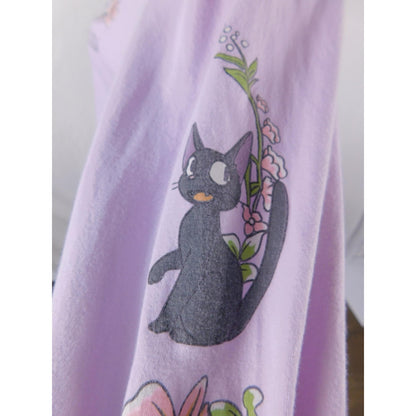 Kiki Jiji Long Sleeve Tee XS Studio Ghibli Lavender