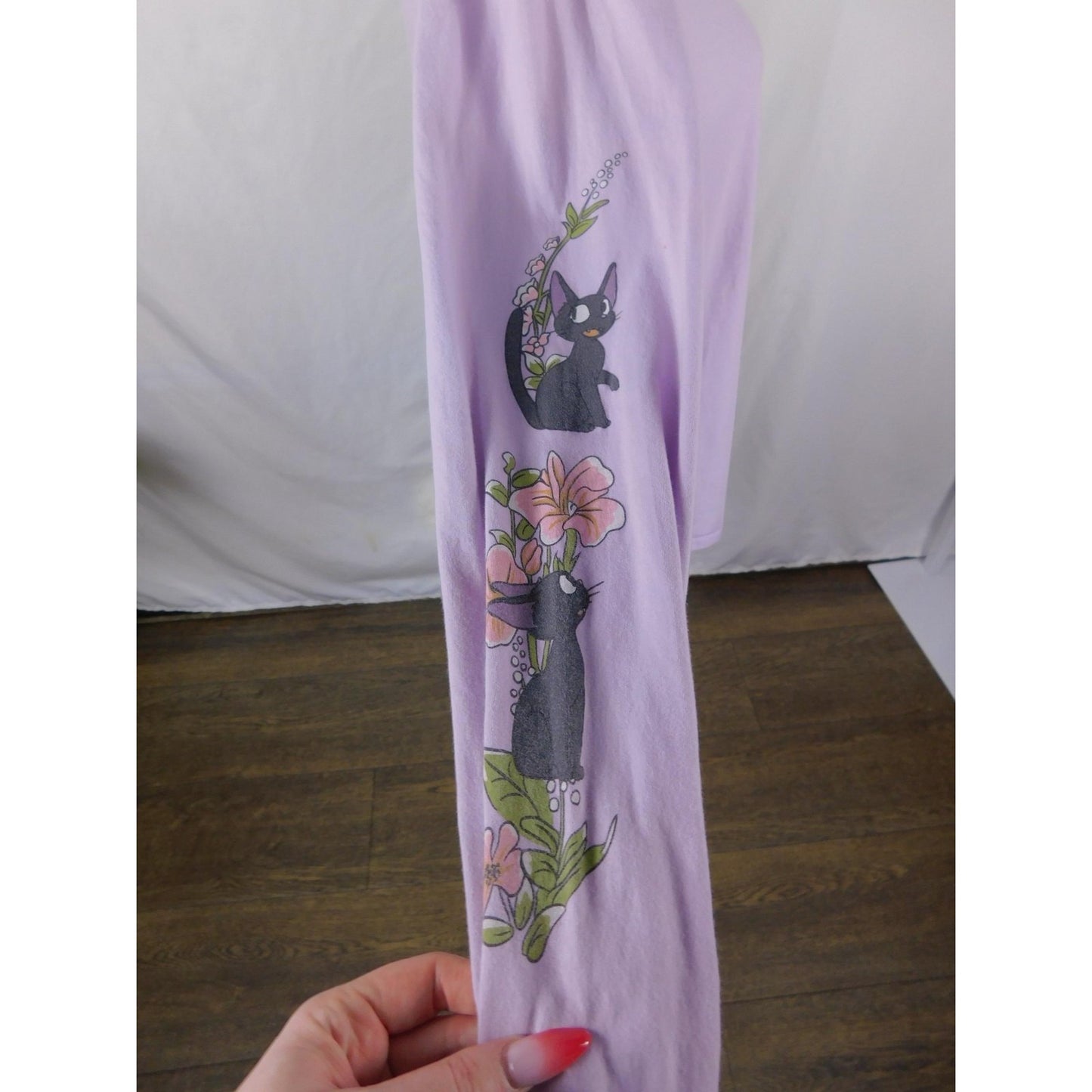 Kiki Jiji Long Sleeve Tee XS Studio Ghibli Lavender