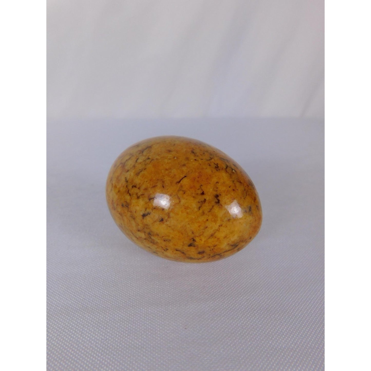 Mariam Jasper Stone Egg 0.55oz Polished Calligraphy Stone Fossil Altar Decor