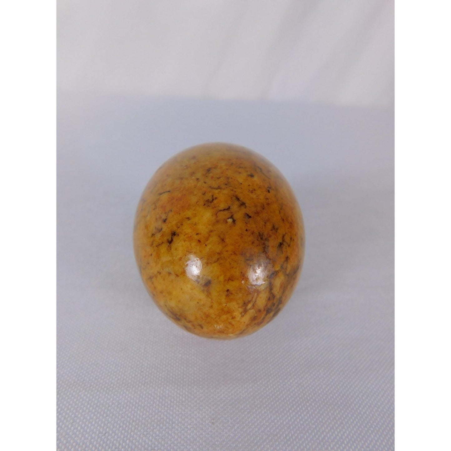 Mariam Jasper Stone Egg 0.55oz Polished Calligraphy Stone Fossil Altar Decor