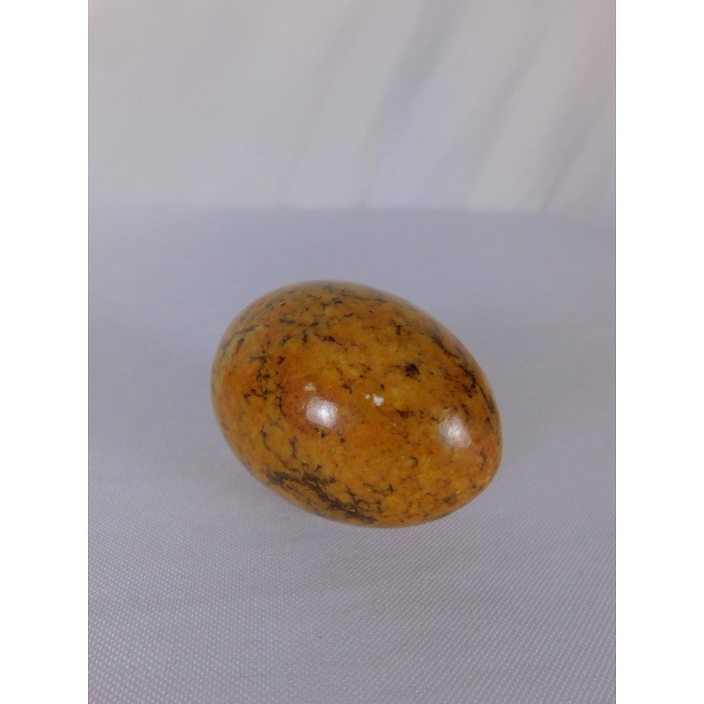 Mariam Jasper Stone Egg 0.55oz Polished Calligraphy Stone Fossil Altar Decor