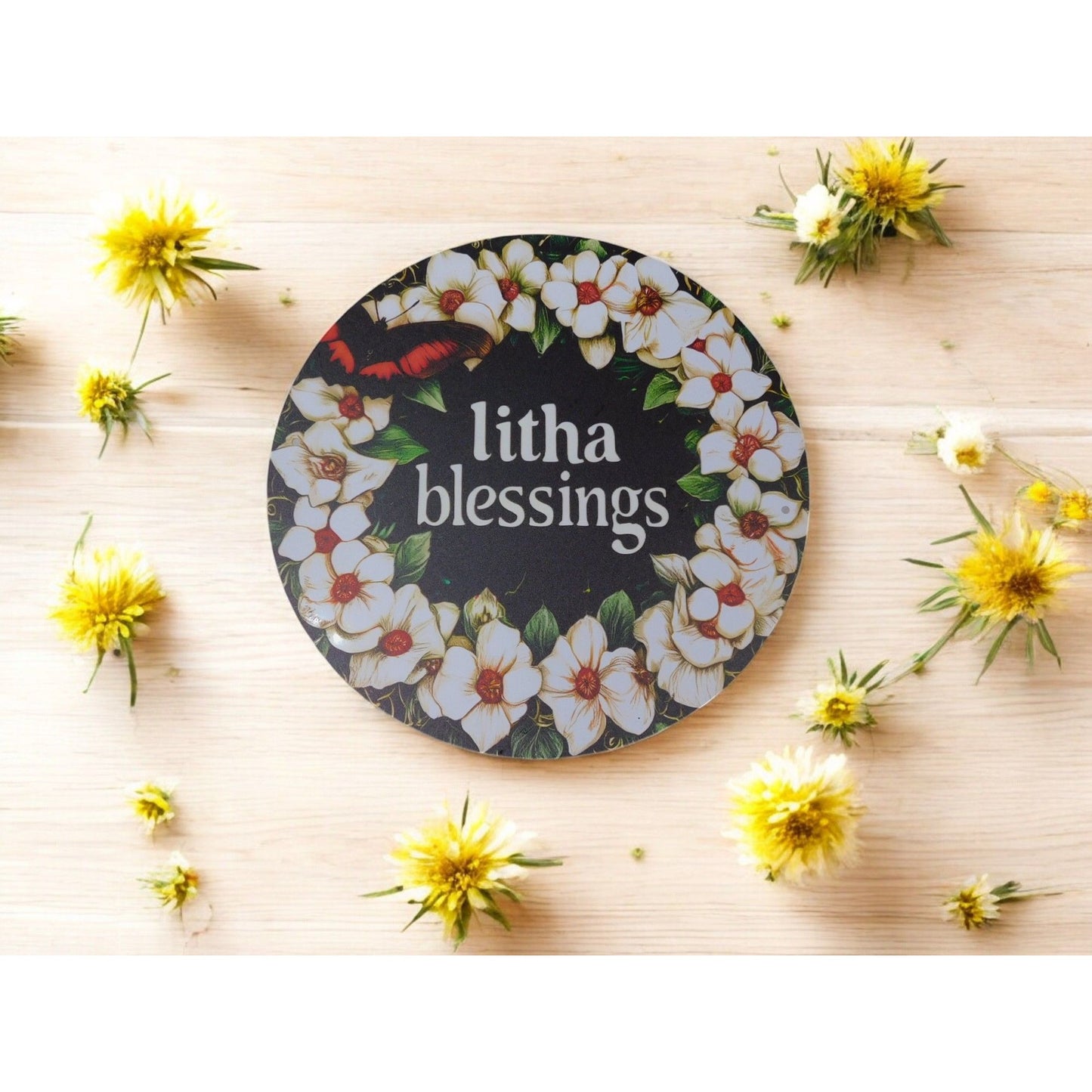 Litha Blessings Metal Tin Sign – 8x8 Summer Solstice – New