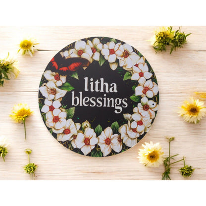 Litha Blessings Metal Tin Sign – 8x8 Summer Solstice – New