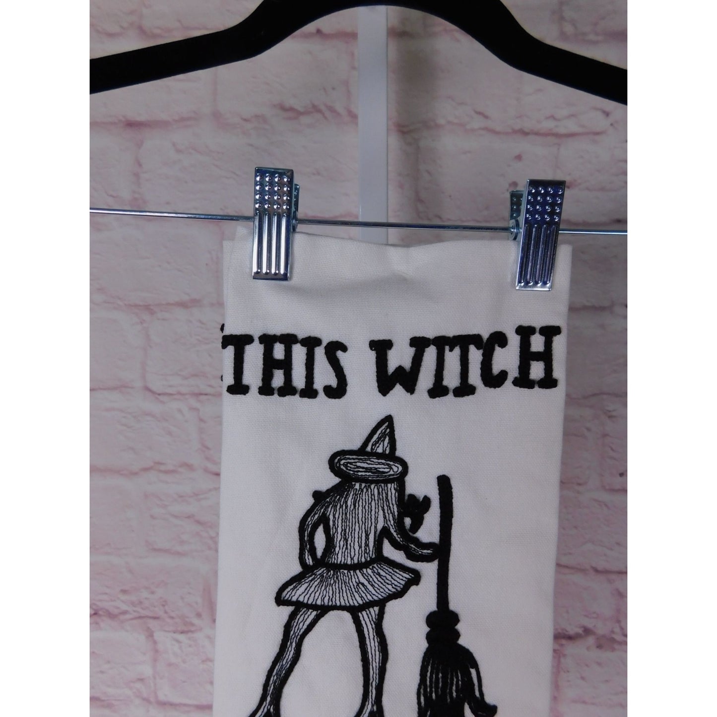 This Witch Can Cook Cotton Kitchen Towel Set Witchy Decor NWT 18x28