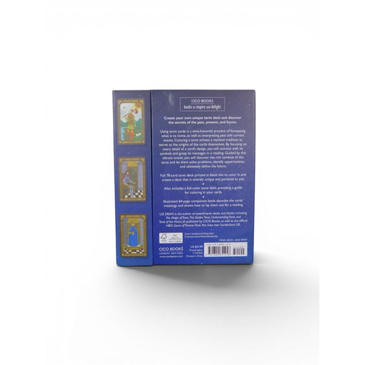 Color Your Tarot Deck & Guide Book Set By Liz Dean - 78 Cards To Color & Interpret With 64-Page Illustrated Guide