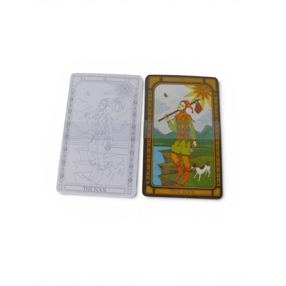 Color Your Tarot Deck & Guide Book Set By Liz Dean - 78 Cards To Color & Interpret With 64-Page Illustrated Guide