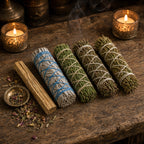 Herbal Cleansing Set White Sage, Cedar, Rosemary, Juniper & Palo Santo