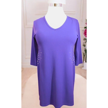 Spirited Randolph Duke Purple XL Sheath Dress Metallic Starburst