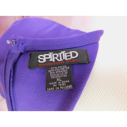 Spirited Randolph Duke Purple XL Sheath Dress Metallic Starburst