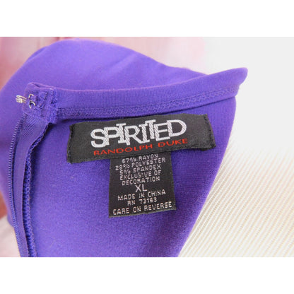 Spirited Randolph Duke Purple XL Sheath Dress Metallic Starburst