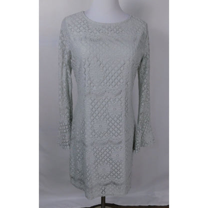 Pinky Brand Icy Blue Lace Bell Sleeve Dress M - Stretch - Excellent