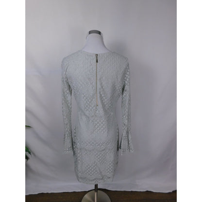 Pinky Brand Icy Blue Lace Bell Sleeve Dress M - Stretch - Excellent