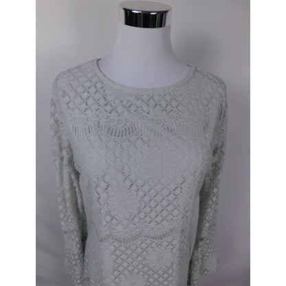 Pinky Brand Icy Blue Lace Bell Sleeve Dress M - Stretch - Excellent