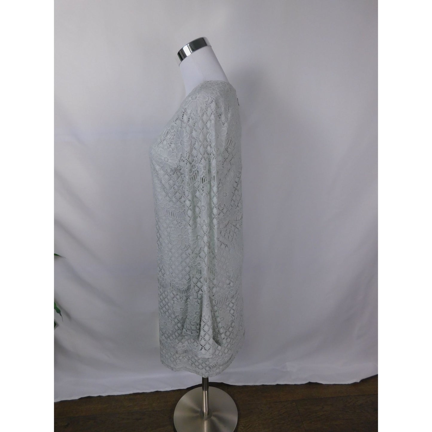 Pinky Brand Icy Blue Lace Bell Sleeve Dress M - Stretch - Excellent