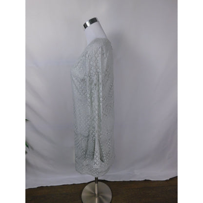 Pinky Brand Icy Blue Lace Bell Sleeve Dress M - Stretch - Excellent