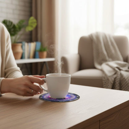 Mystical Cat Pendulum Board 6" - Reversible Coaster & Divination - New