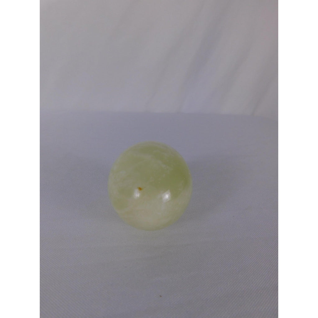 Polished Green Stone Egg Carved Gemstone Worry Palm Witch Altar Decor Healing
