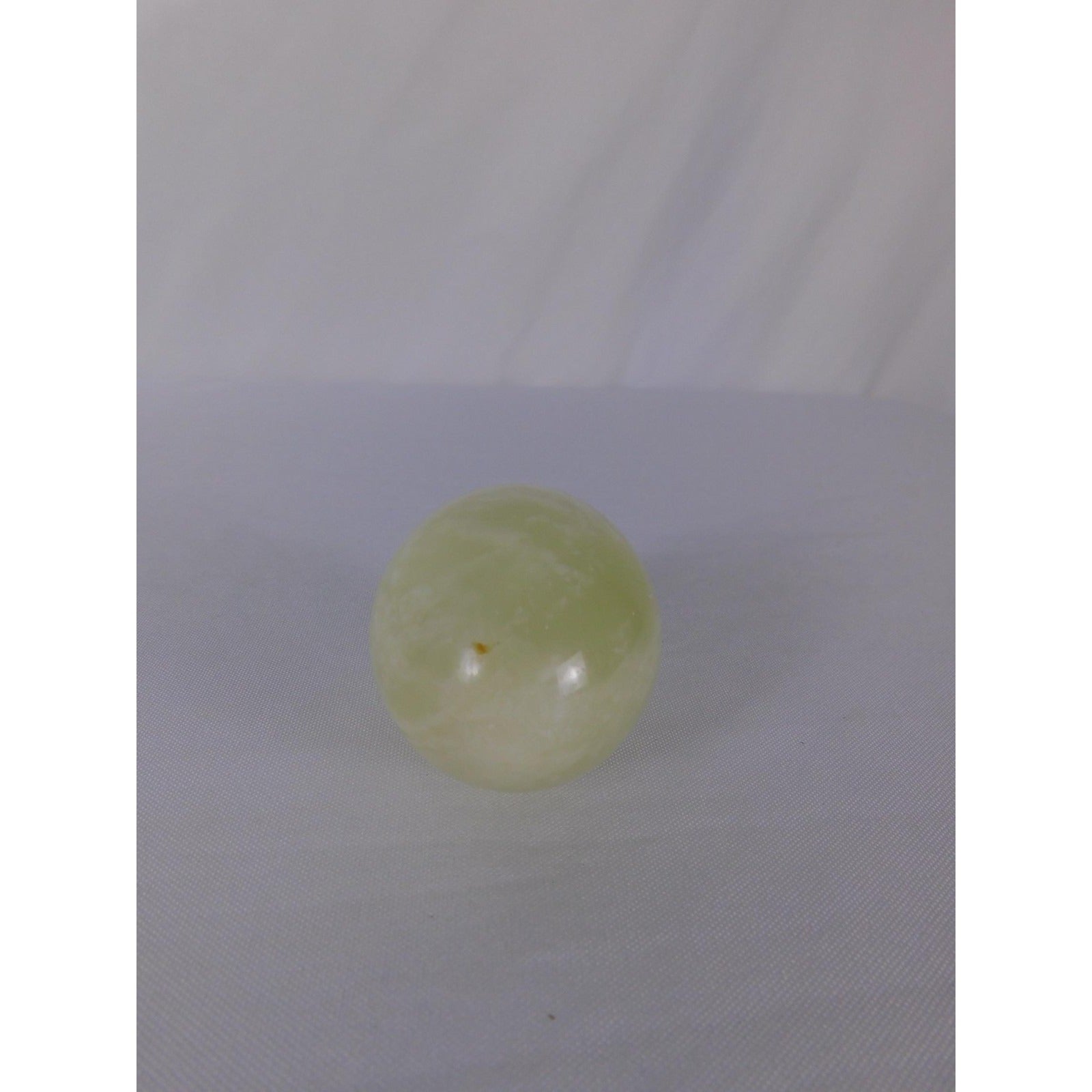 Polished Green Stone Egg Carved Gemstone Worry Palm Witch Altar Decor Healing