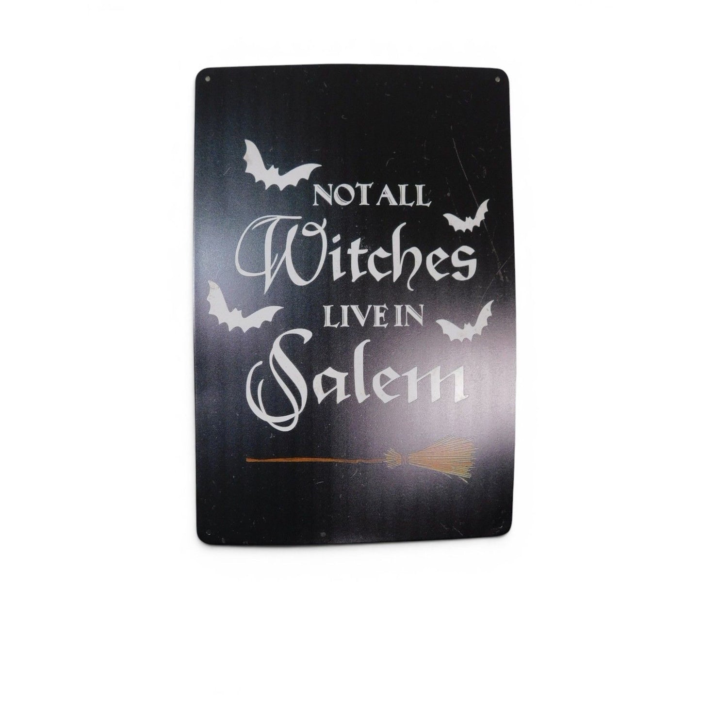 Not All Witches Live In Salem Metal Wall Sign Halloween Decor 8x11.5