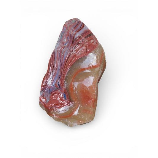 Large Raw Banded Agate Chunk Polished Freeform Display Stone