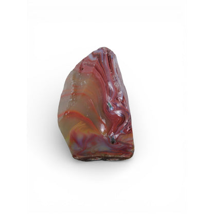 Large Raw Banded Agate Chunk Polished Freeform Display Stone