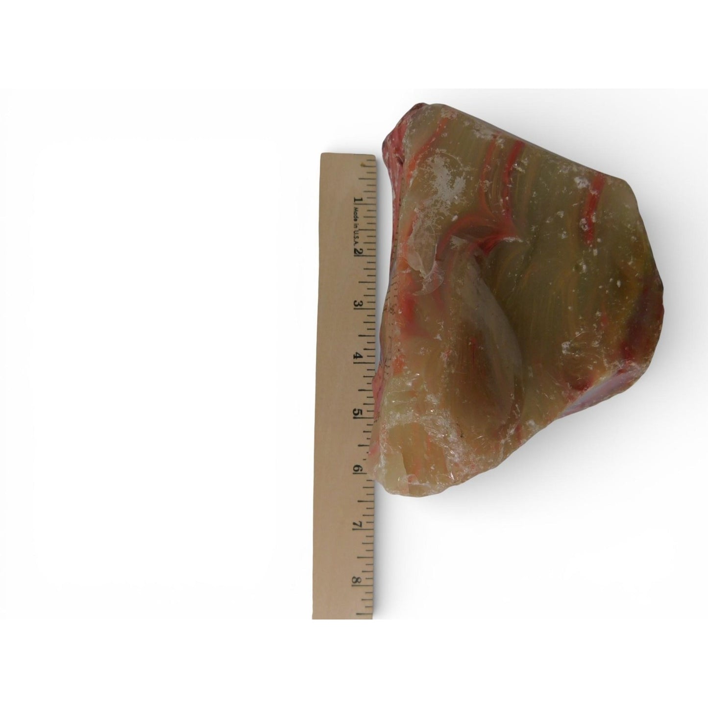 Large Raw Banded Agate Chunk Polished Freeform Display Stone