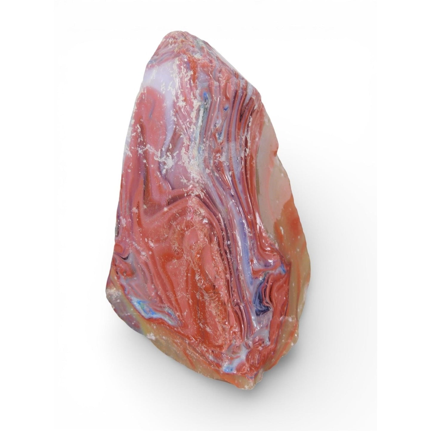 Large Raw Banded Agate Chunk Polished Freeform Display Stone