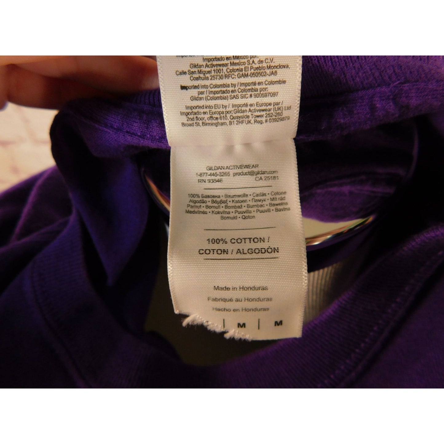 Tribal-Inspired Purple Long Sleeve Tee Listen To The Wind Purple Medium