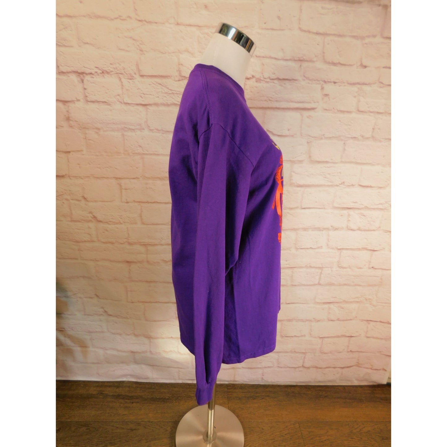 Tribal-Inspired Purple Long Sleeve Tee Listen To The Wind Purple Medium