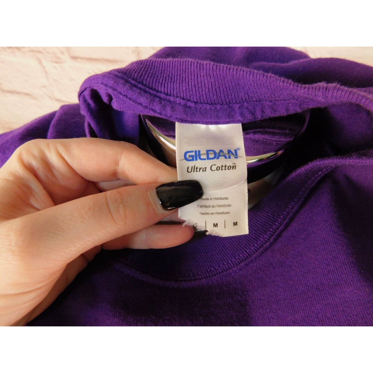 Tribal-Inspired Purple Long Sleeve Tee Listen To The Wind Purple Medium