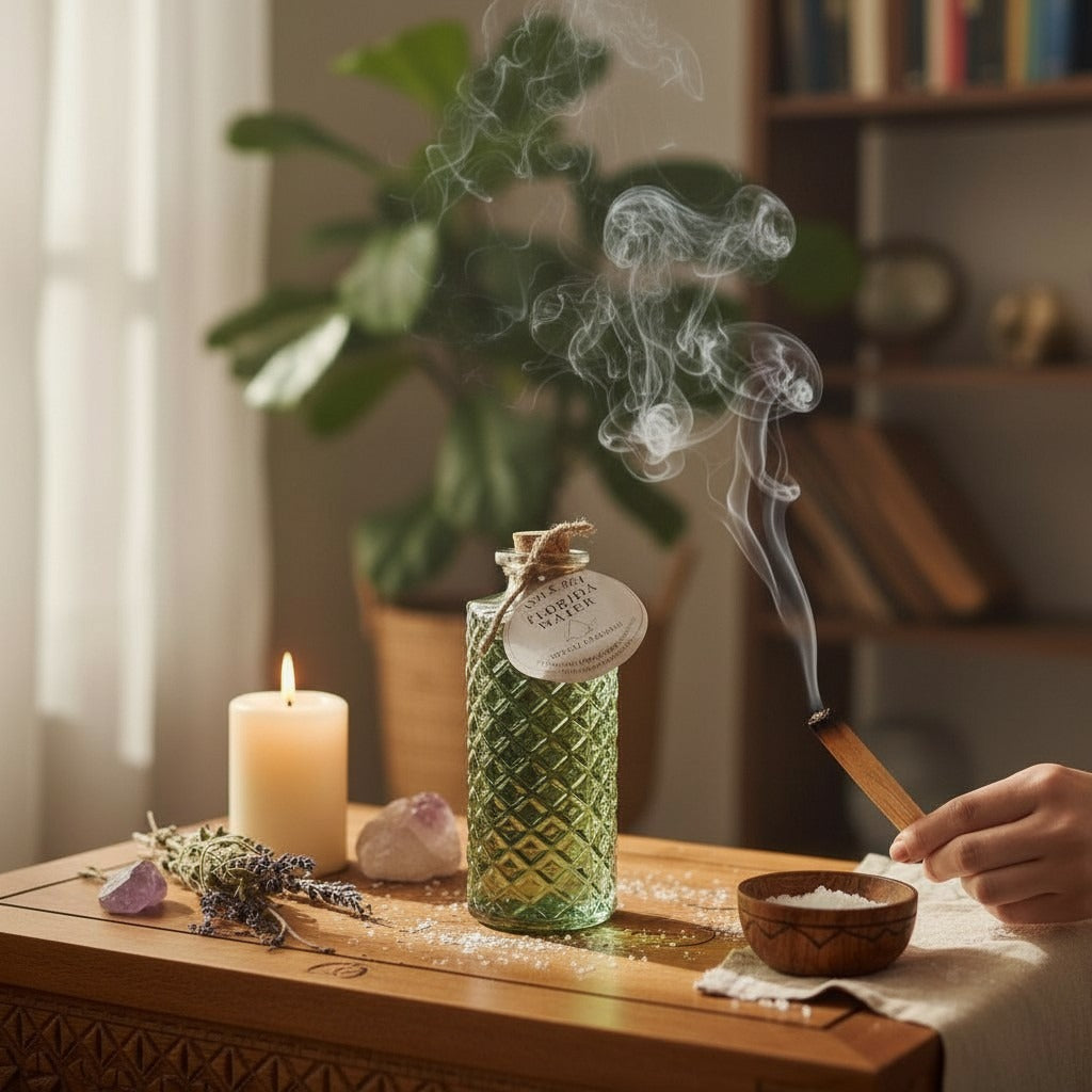 Ash & Sea Florida Water Witch-Chosen Cleansing Protection Ritual Glass Bottle