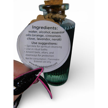 Ash & Sea Florida Water Witch-Chosen Cleansing Protection Ritual Glass Bottle