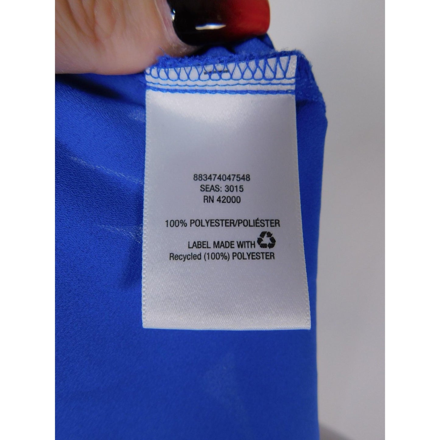 Attention Blue Geometric Sleeveless Blouse S - Button Up - Excellent