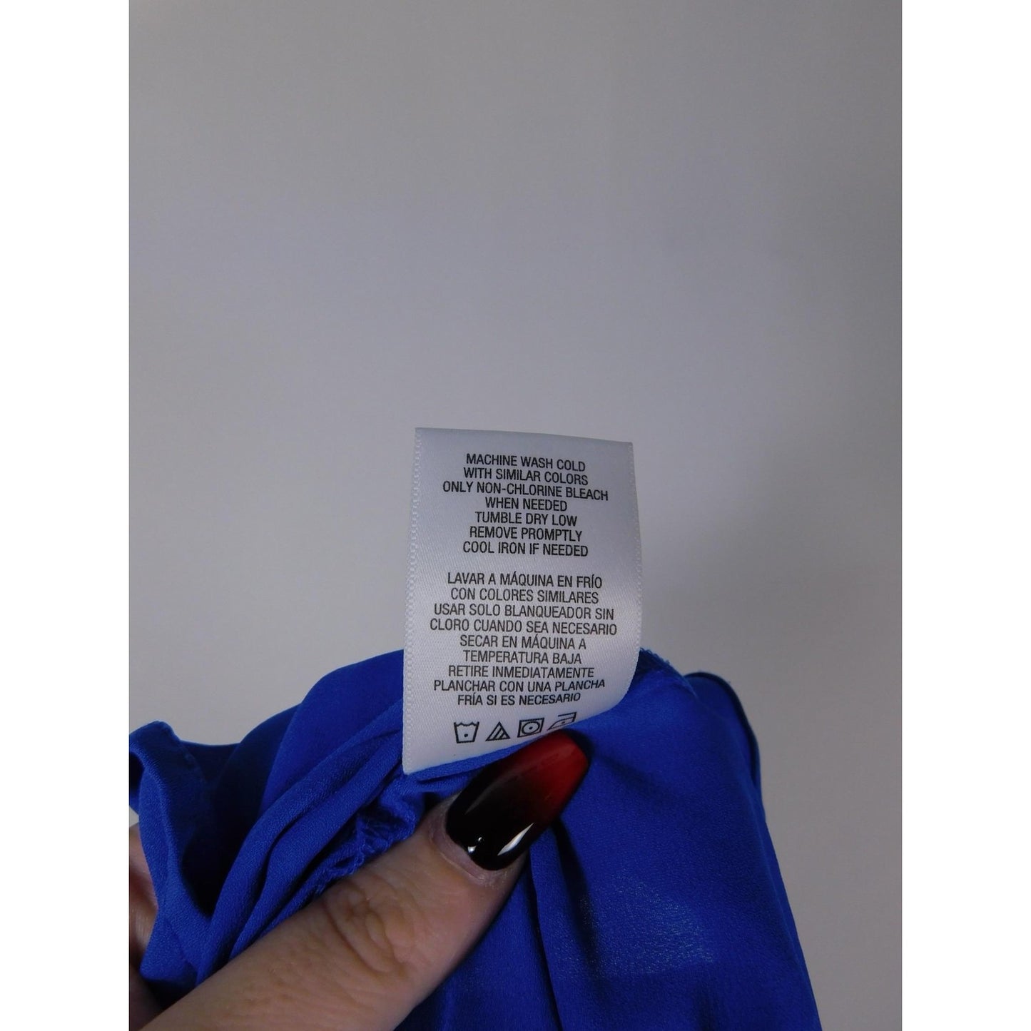 Attention Blue Geometric Sleeveless Blouse S - Button Up - Excellent