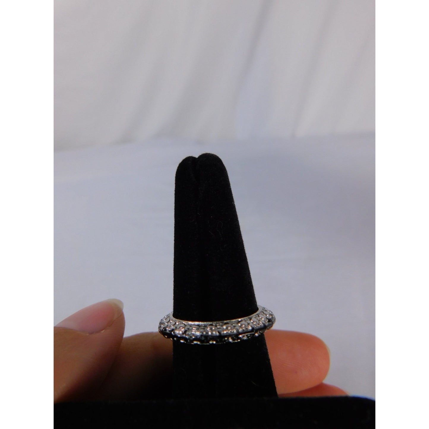 Jack Skellington Face Ring Silver Tone Adjustable Halloween Gothic Punk Jewelry