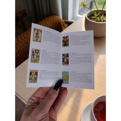 Classic Black Tarot Deck w/ Meanings Guidebook Celestial