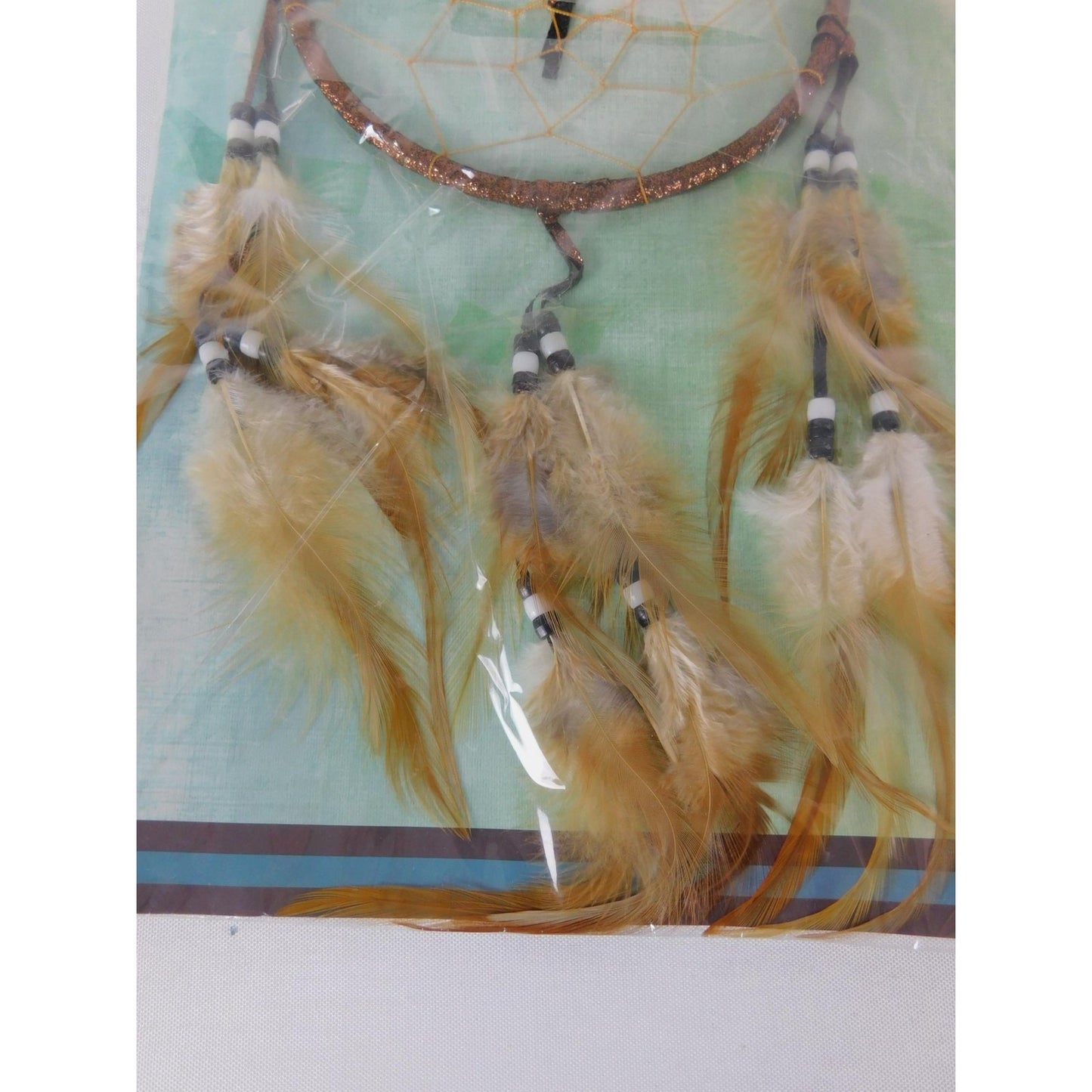 St. Joseph's Indian School Brown Feather Dreamcatcher Wall Hanging Decor Boho